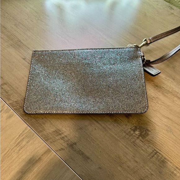 Coach Silver Glitter Wristlet - Picture 2 of 5